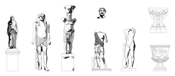 070-Statues_1-Cad-Blocks