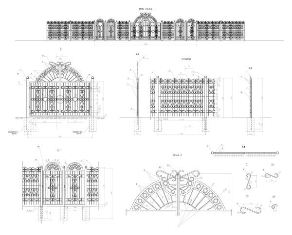 072-Street_Fences_And_Gates-Cad-Blocks