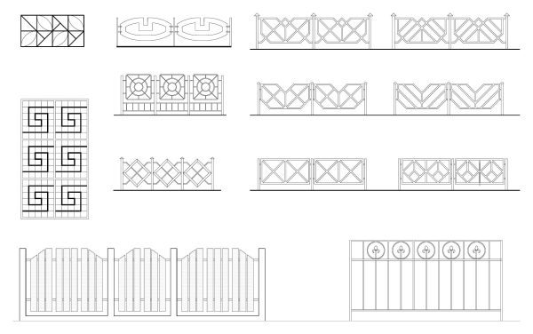 073-Lattices_And_Fences-Cad-Blocks
