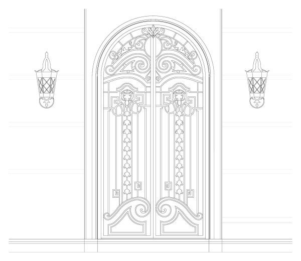 076-Wrought_Iron_Doors-Cad-Blocks