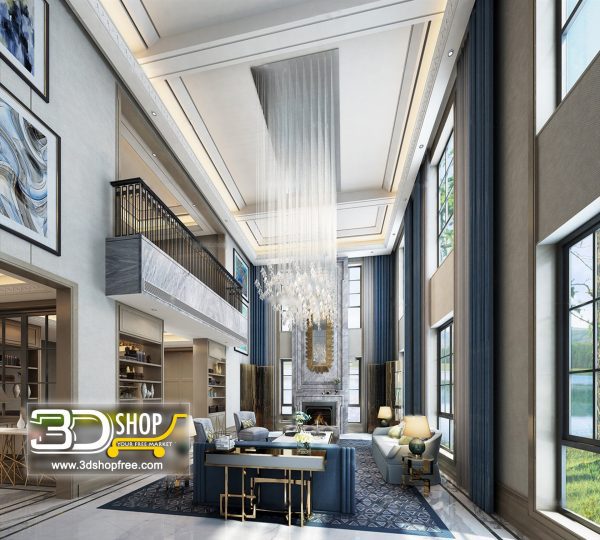 Living Room 3d Max Interior Scene 112