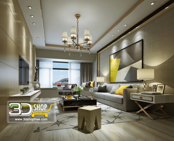 Living Room 3d Max Interior Scene 131