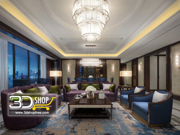 Living Room 3d Max Interior Scene 135