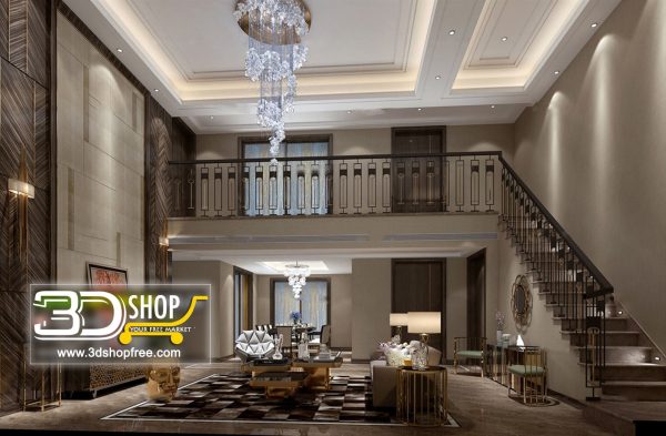 Living Room 3d Max Interior Scene 160