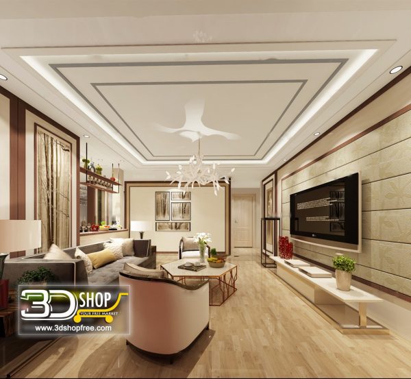 Living Room 3d Max Interior Scene 161