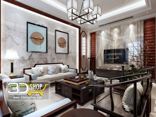 Living Room 3d Max Interior Scene 172