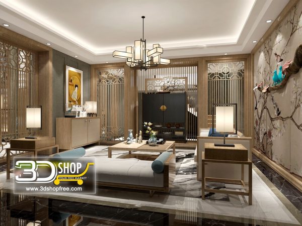 Living Room 3d Max Interior Scene 179