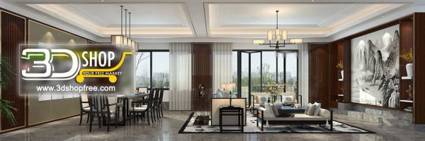 Living Room 3d Max Interior Scene 180