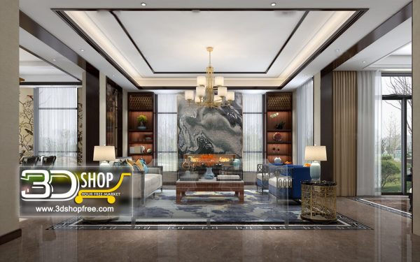 Living Room 3d Max Interior Scene 183