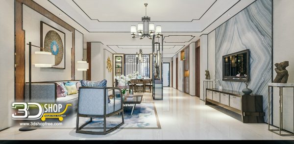 Living Room 3d Max Interior Scene 189