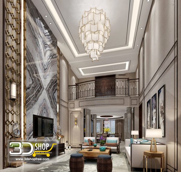 Living Room 3d Max Interior Scene 190