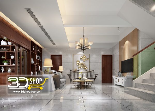 Living Room 3d Max Interior Scene 191