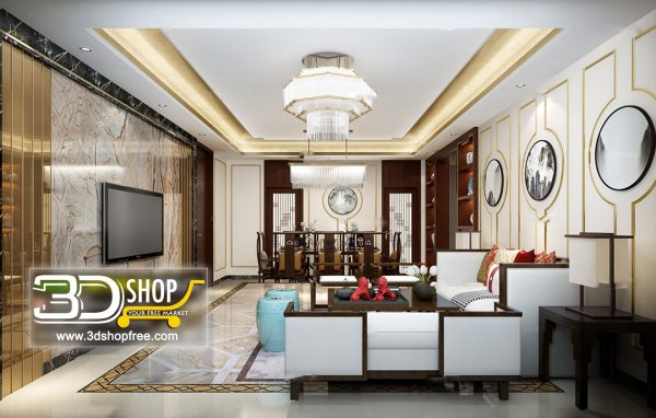 Living Room 3d Max Interior Scene 193
