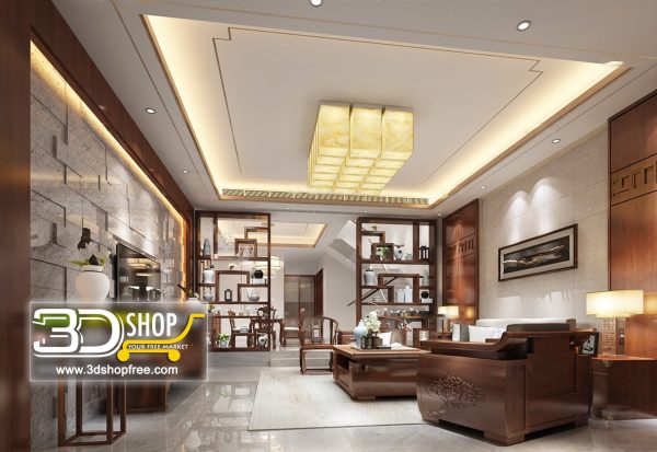 Living Room 3d Max Interior Scene 194