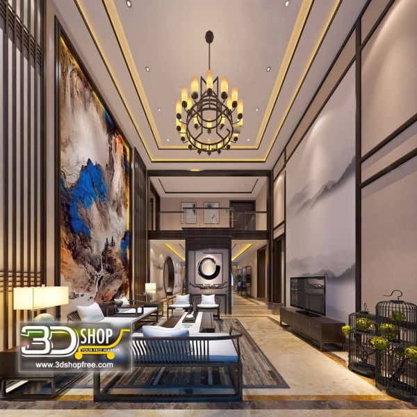 Living Room 3d Max Interior Scene 196