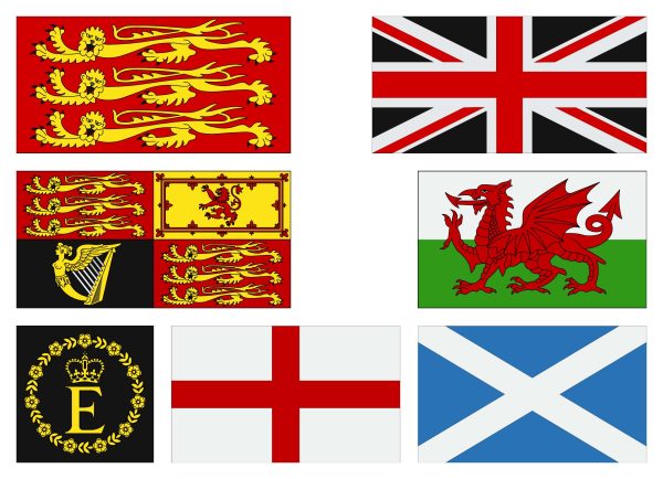 English Flags Cad Blocks  012