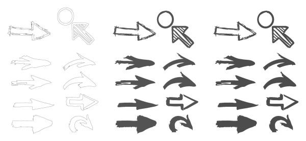Freehand Sketch Arrow Icon Set Cad Blocks 020