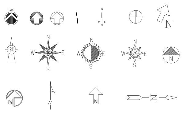 North Symbol Cad Blocks 029