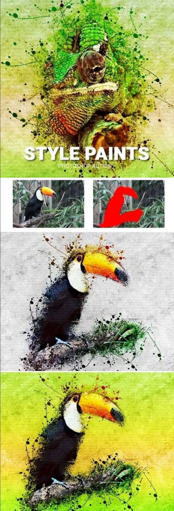 067 Style Paints Photoshop Action 25674415