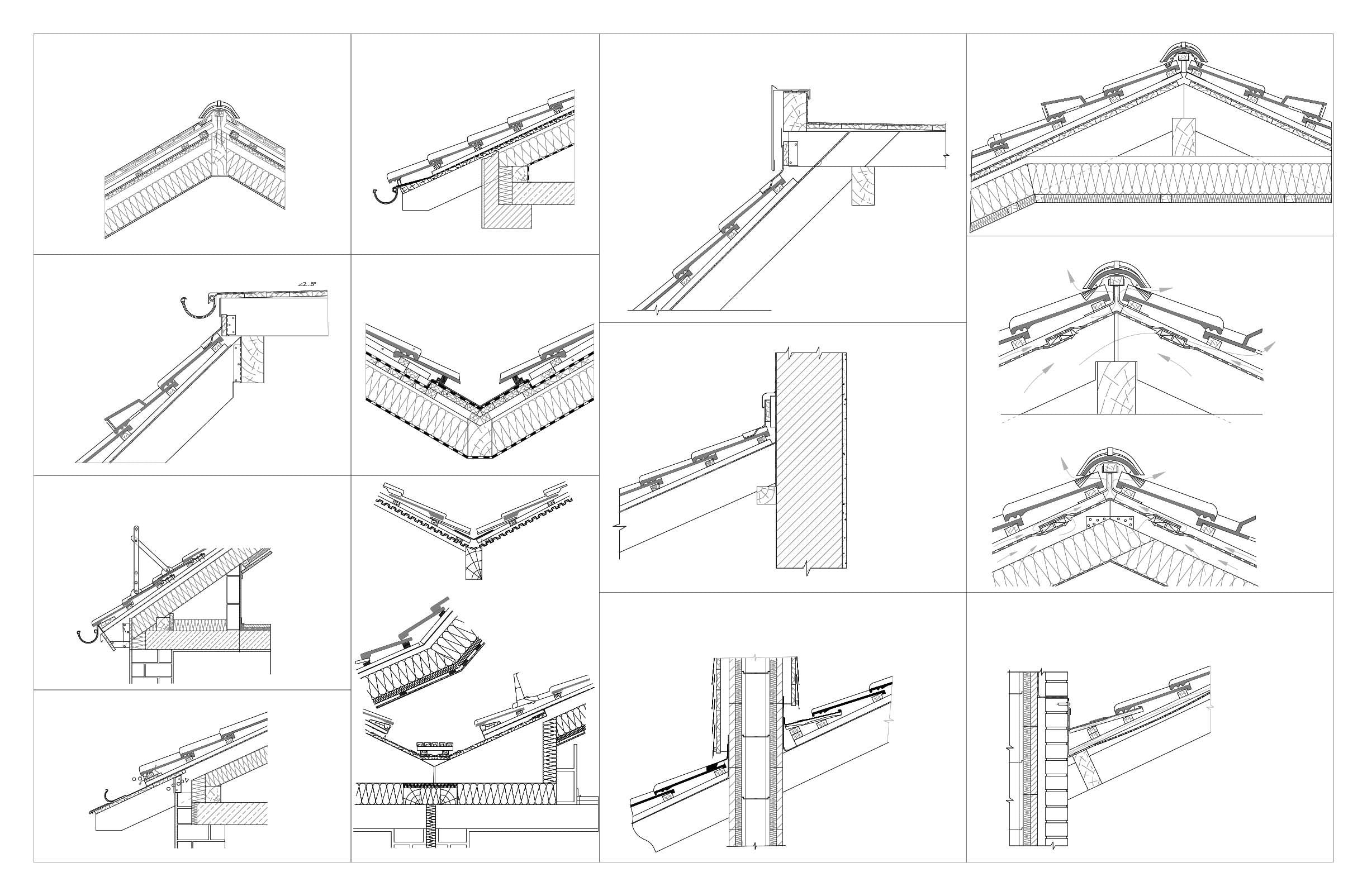 2d Models, 3dshop, Autocad, Blocks, Cad, DWG Free, Free download, Roof, Section, Details