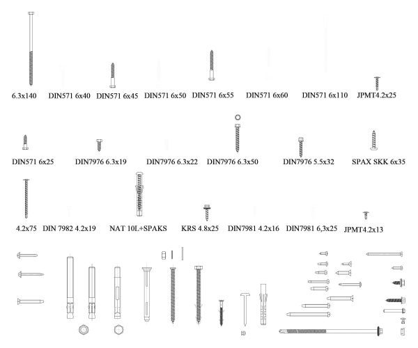 Screws Cad Blocks 100