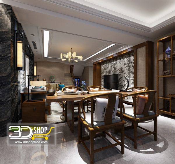 Living Room 3d Max Interior Scene 210