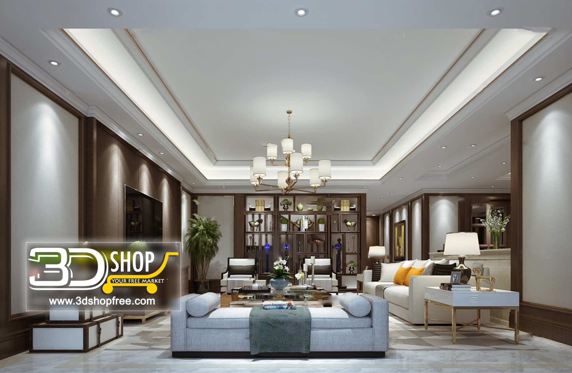 3d max, 3d model, 3dshop, Chinese style, Free download, Home Decor, Interior Design, Interior Scenes, Living, Living Room, V-ray