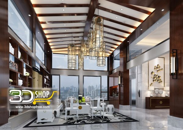 Living Room 3d Max Interior Scene 220