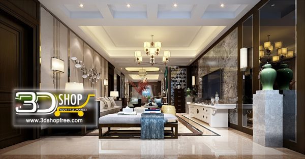 Living Room 3d Max Interior Scene 221