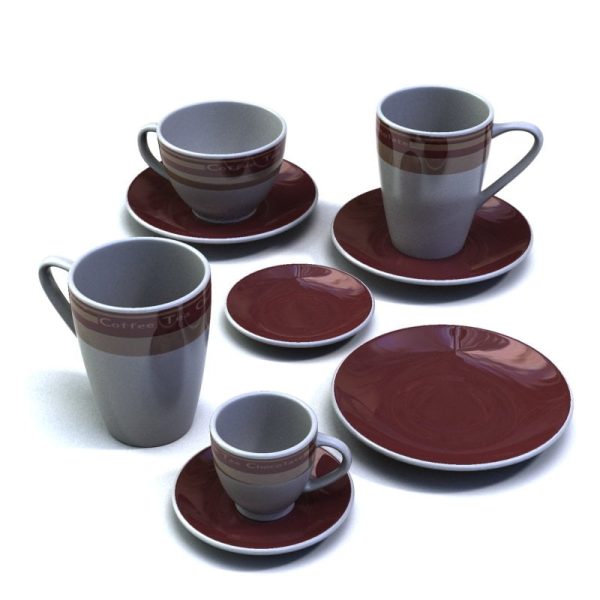 Porcelain Dishes 3d Model  221