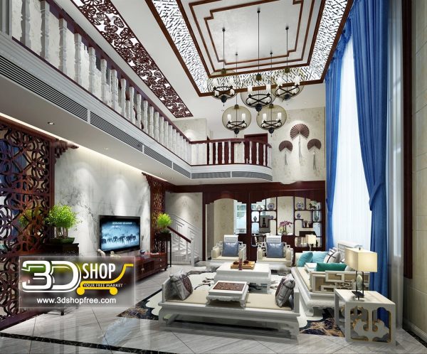 Living Room 3d Max Interior Scene 231