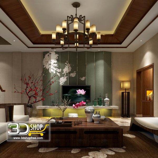 Living Room 3d Max Interior Scene 234