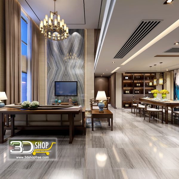 Living Room 3d Max Interior Scene 235
