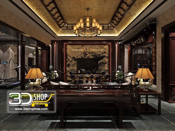 Living Room 3d Max Interior Scene 246