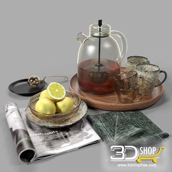 Tea Set 3d Model 013