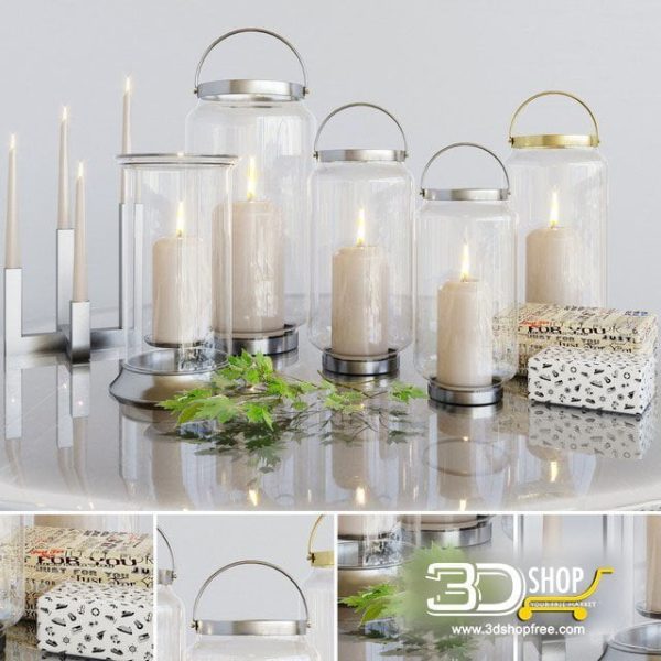Candles Home Accessories 3d Model 014