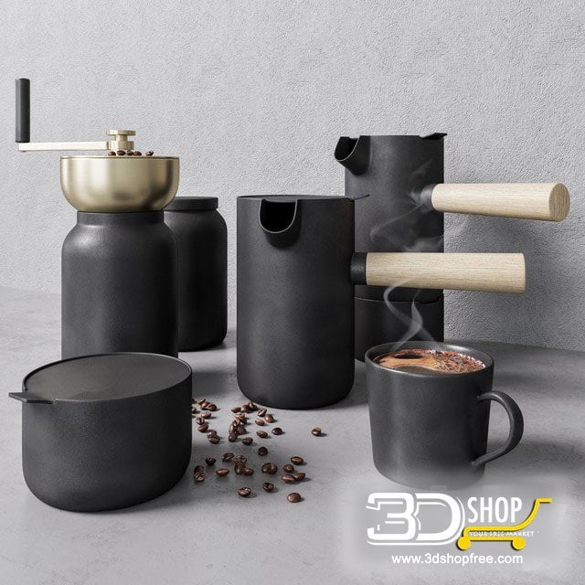 3d max, 3d model, 3dshop, Free download, Home, V-ray, Coffee Items