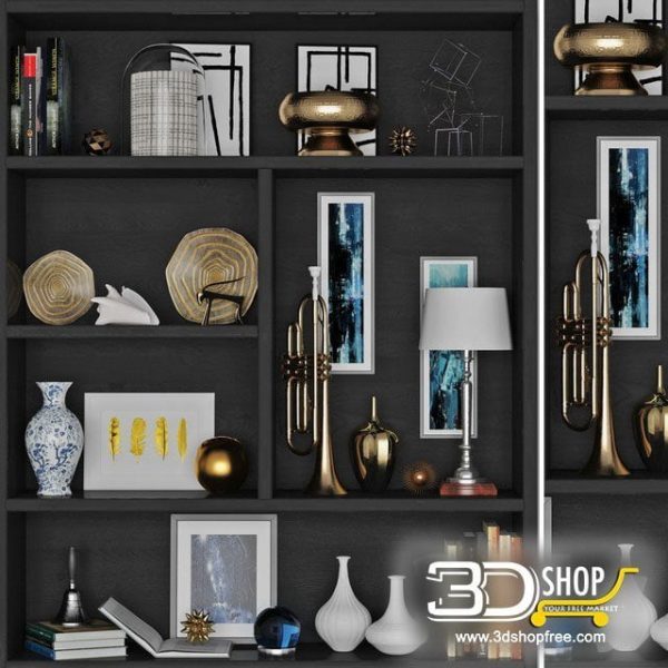 Library Home Decor Corona & VRay 039