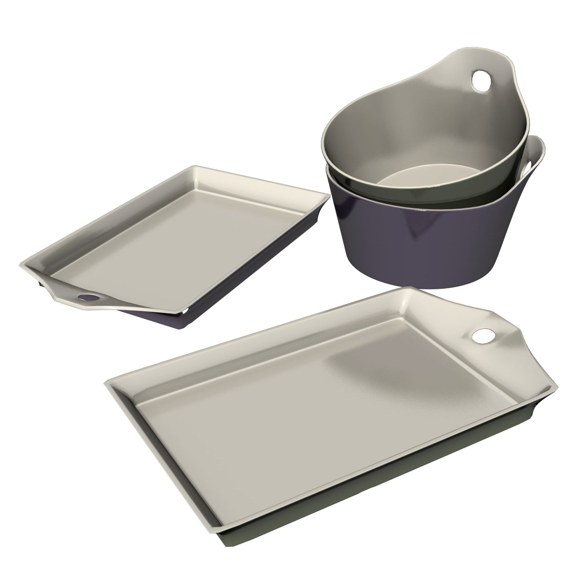 3d max, 3d model, 3dshop, Free download, Kitchen Accessories, V-ray, Serving Trays