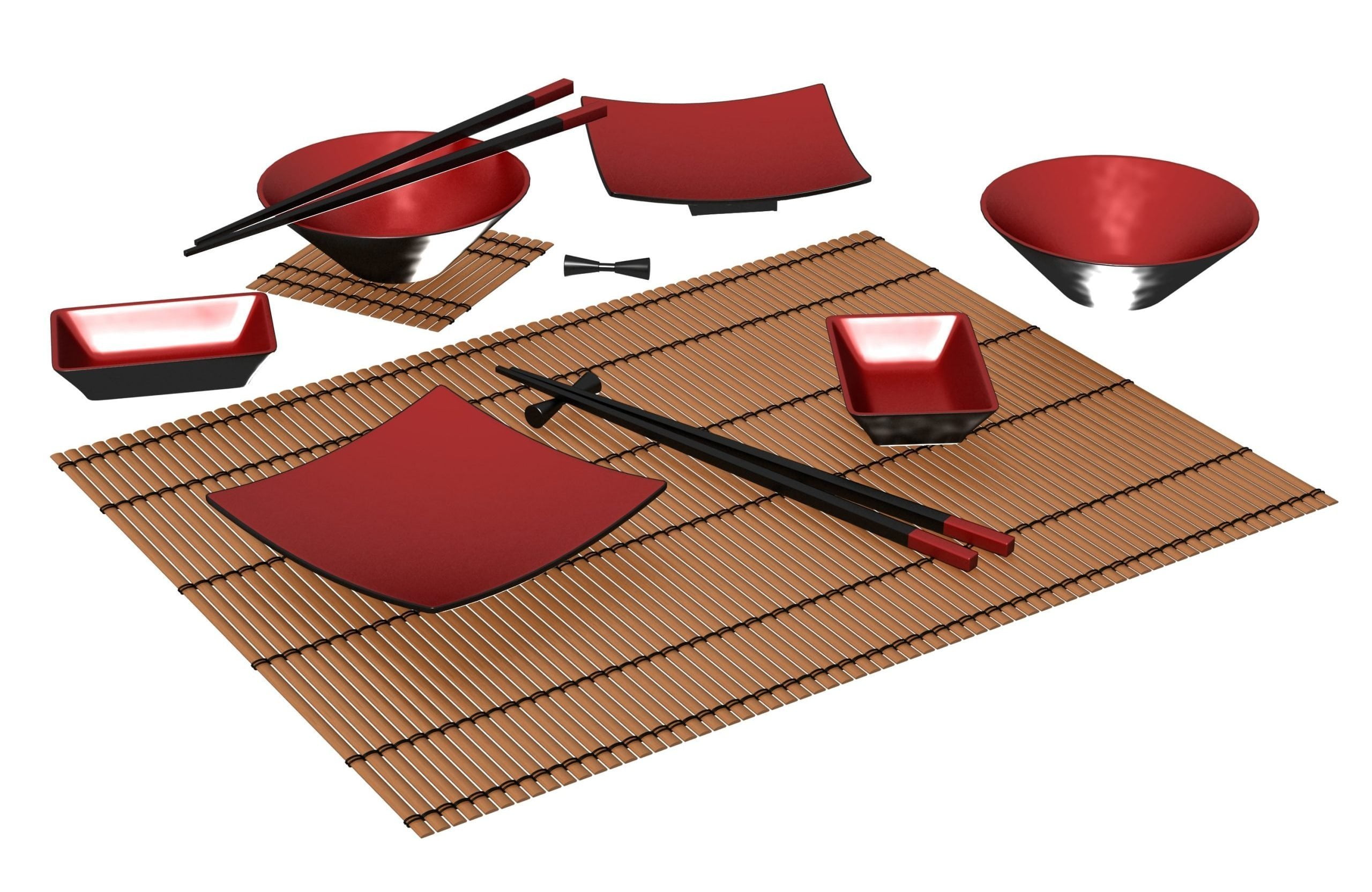 3d max, 3d model, 3dshop, Free download, Kitchen Accessories, V-ray, Chinese Serving Plates, Plates
