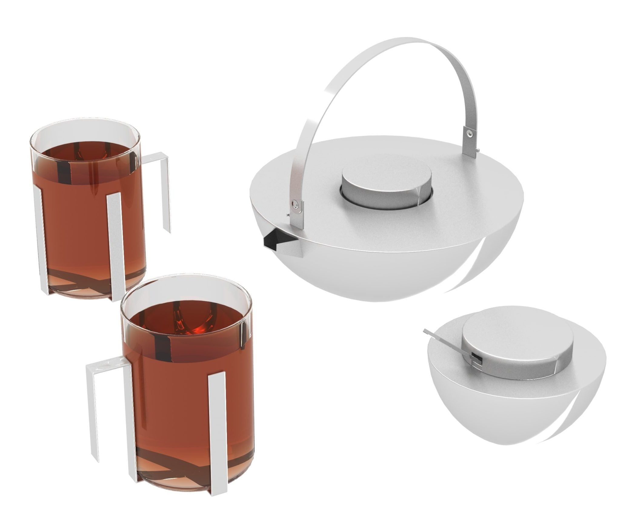 3d max, 3d model, 3dshop, Free download, Kitchen Accessories, V-ray, Tea Serving