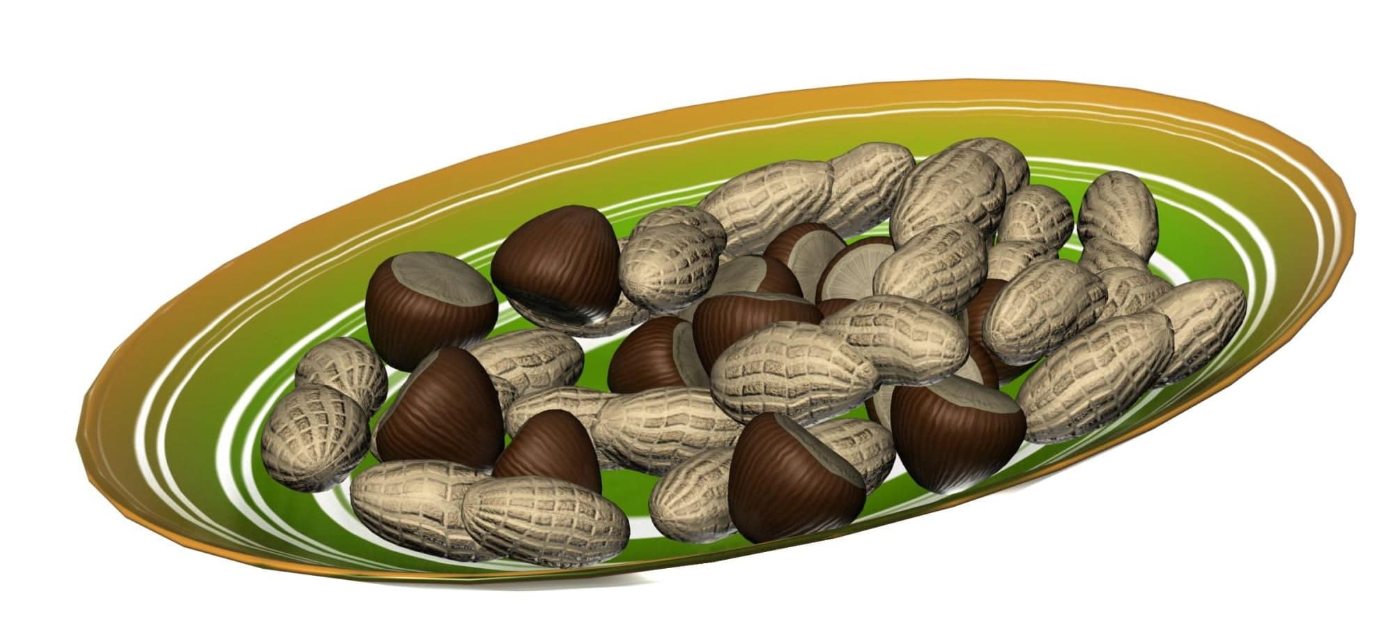 3d max, 3d model, 3dshop, Free download, Kitchen Accessories, V-ray, Nuts , Nuts Plate