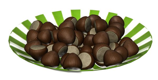 Nuts Plate 3d Model 073
