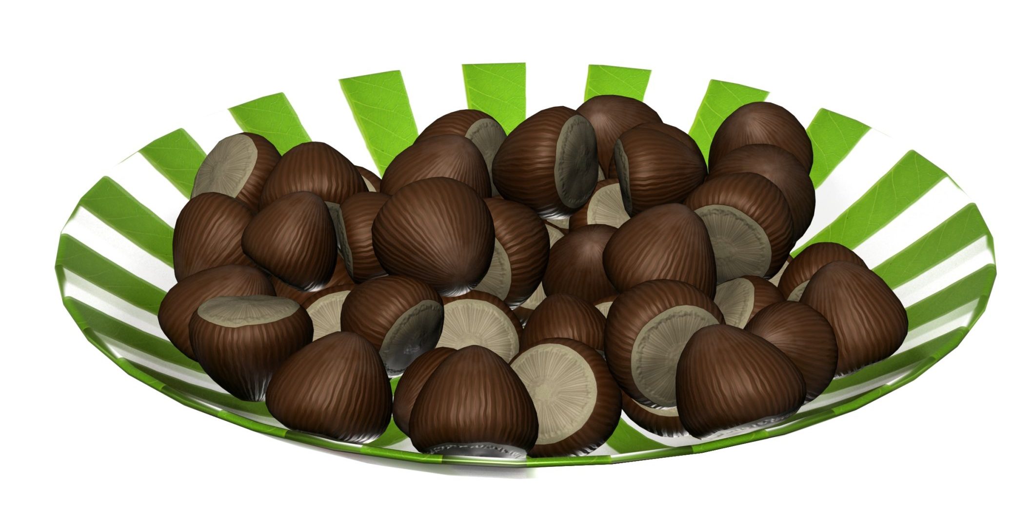 3d max, 3d model, 3dshop, Free download, Kitchen Accessories, V-ray, Nuts, Nuts Plate