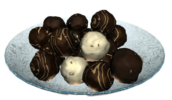 Chocolates Plate 3d Models 080