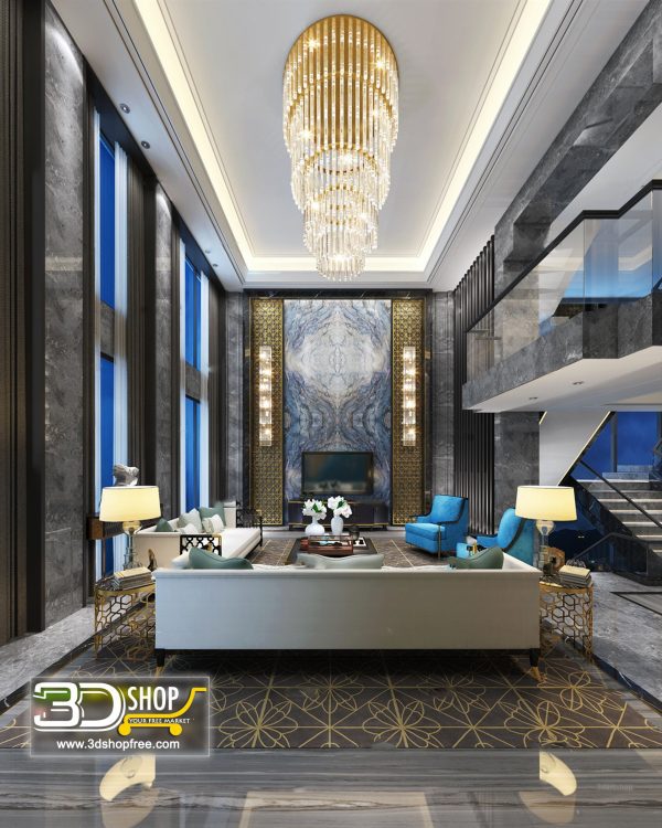 Living Room 3d Max Interior Scene 252
