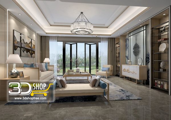 Living Room 3d Max Interior Scene 260