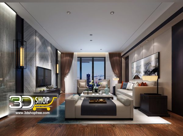 Living Room 3d Max Interior Scene 261