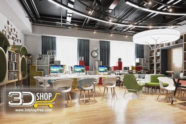 library Interior Scene 011