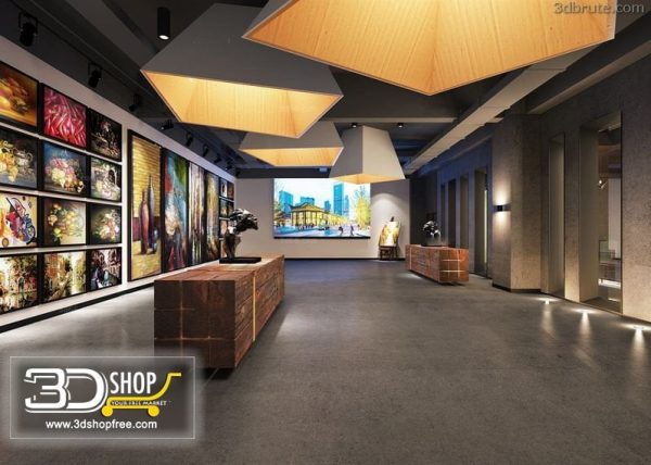 Art Gallery Interior Scene 012